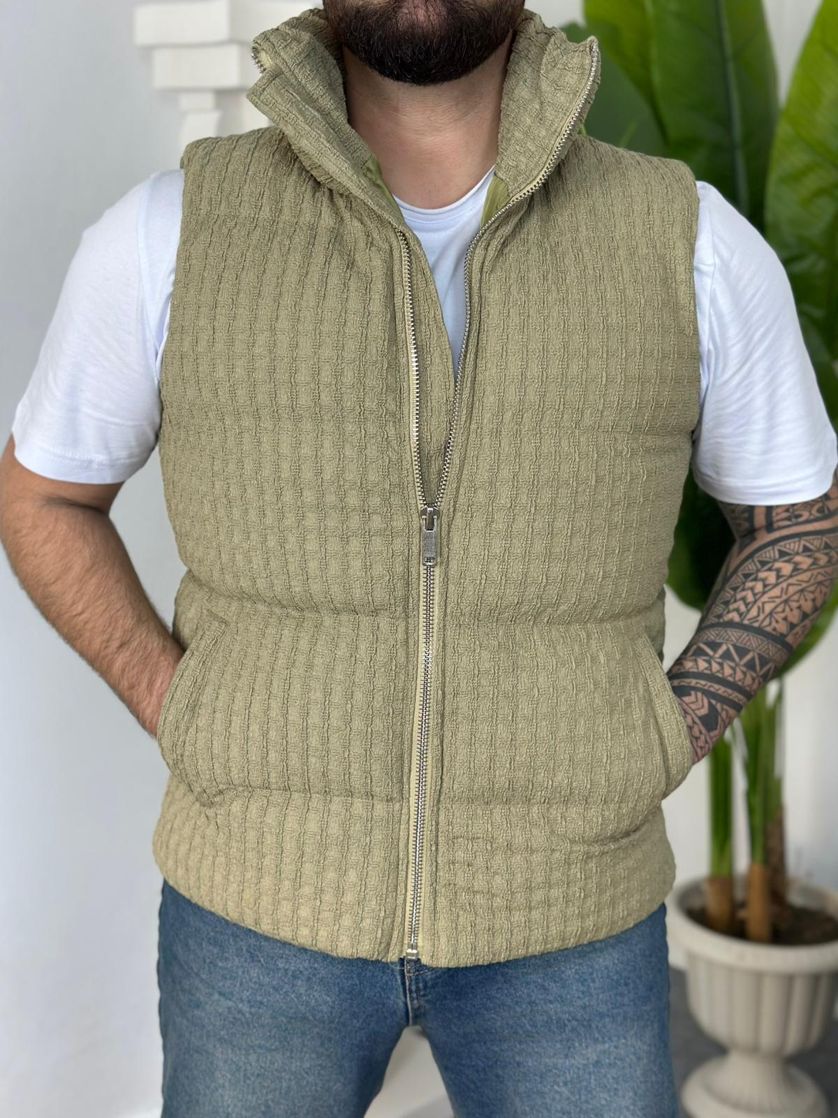 Kendinden Desenli Şişme Yelek