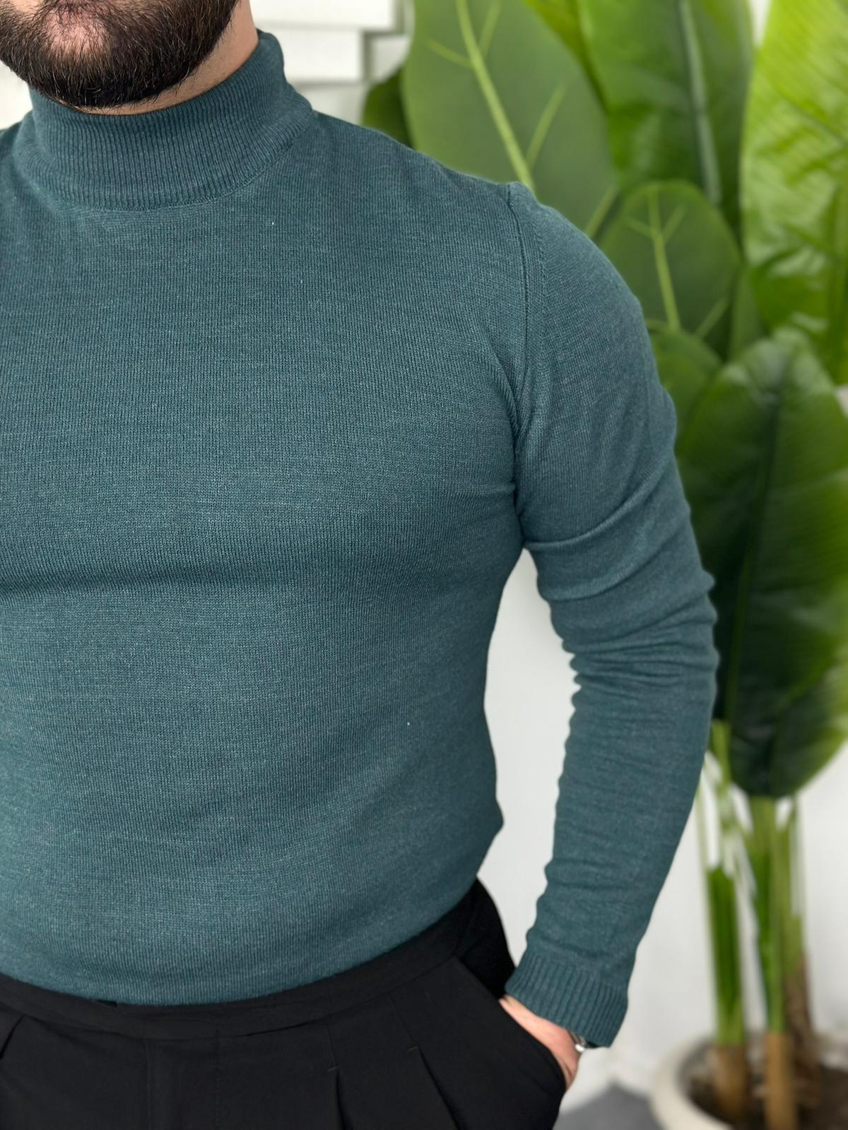 Balıkçı Yaka Triko Boğazlı Kazak