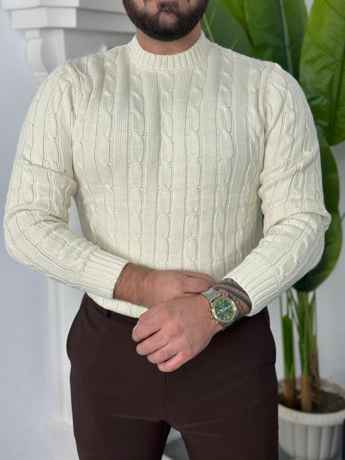 Saç Örgü Triko Kazak