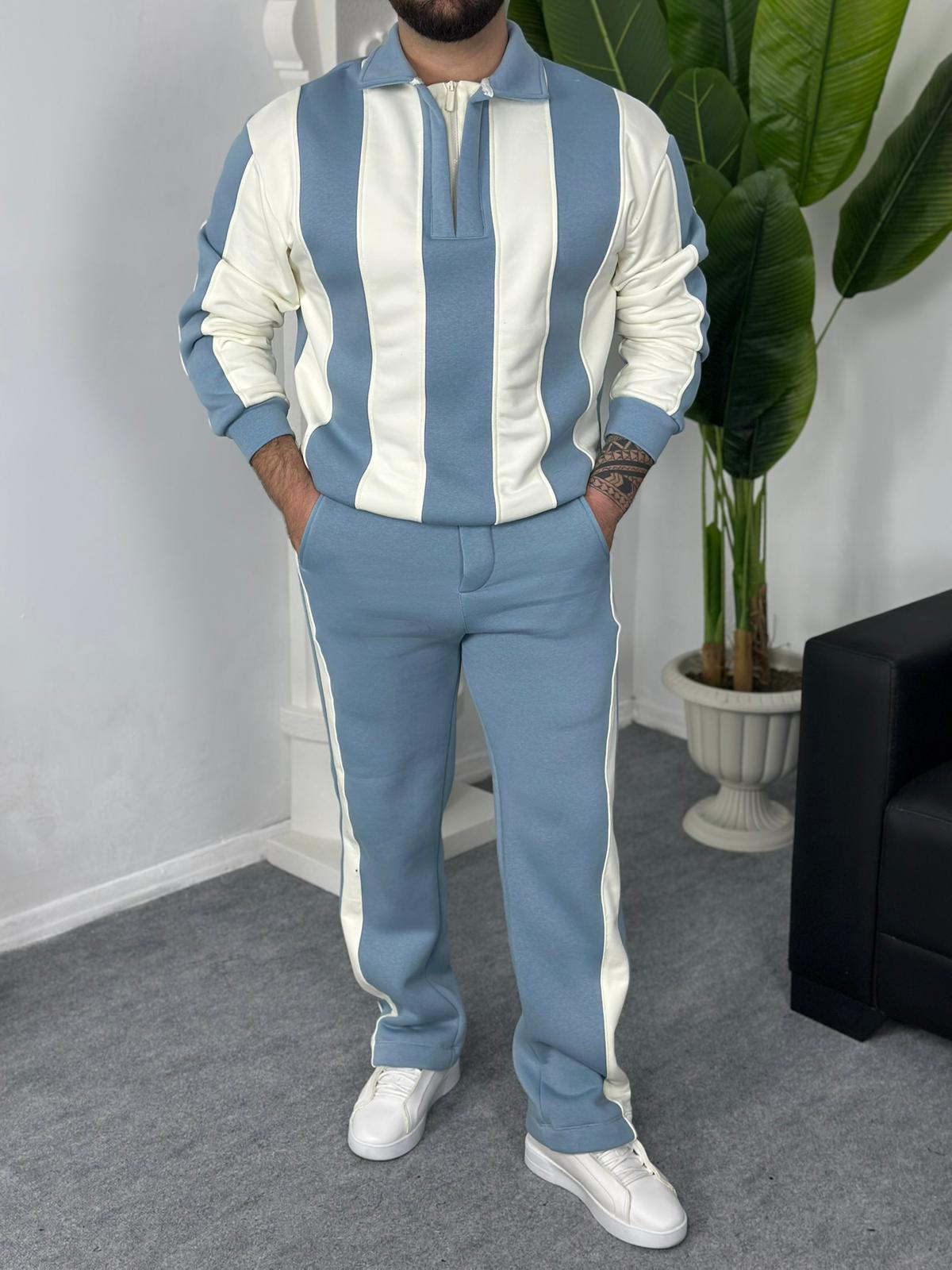 Bloklu Üç İplik Eşofman Takımı