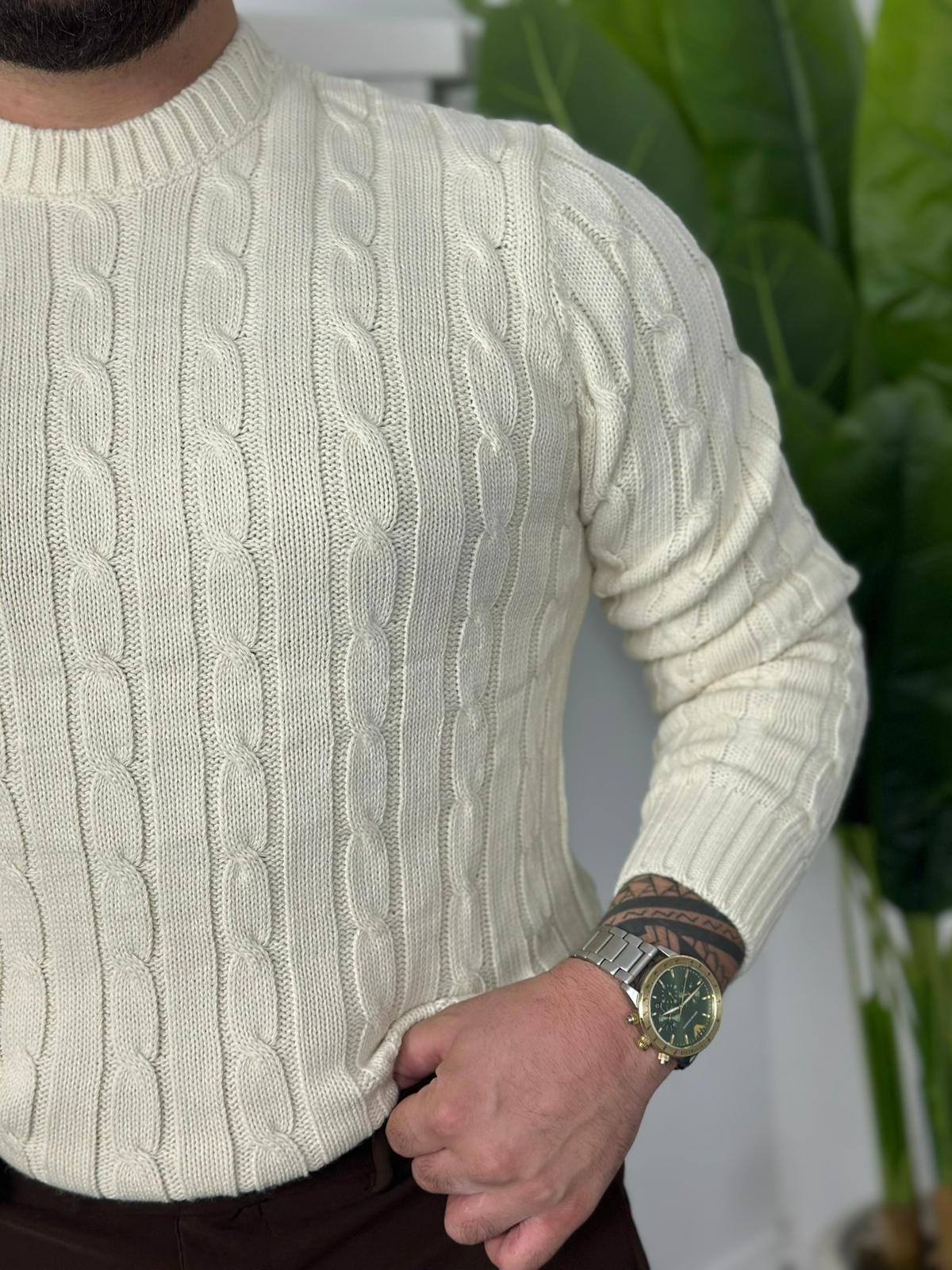 Saç Örgü Triko Kazak