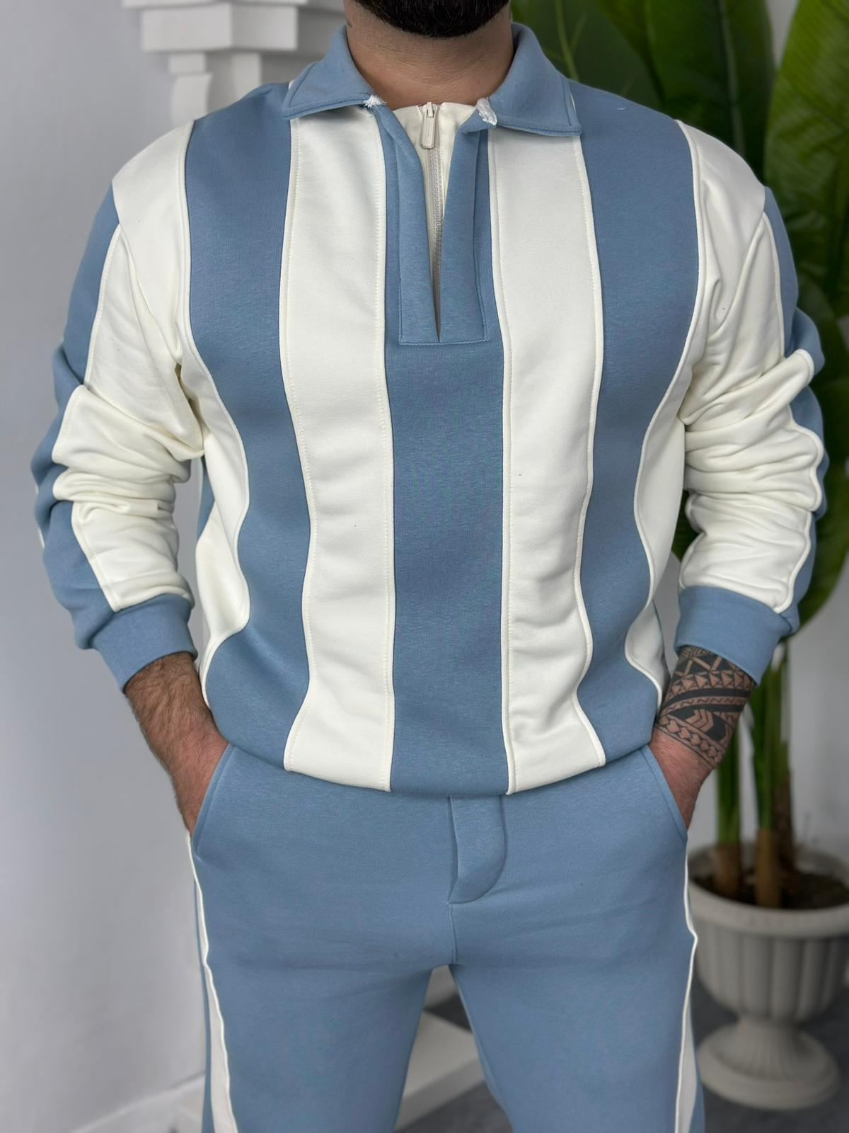 Bloklu Üç İplik Eşofman Takımı