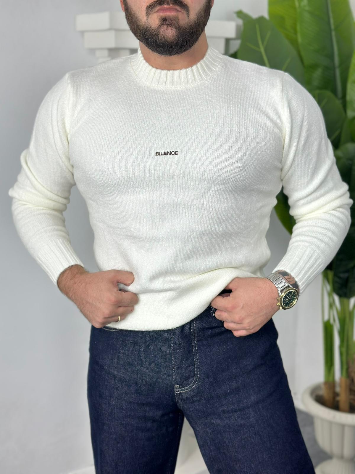 SILENCE Baskı Detay Kazak