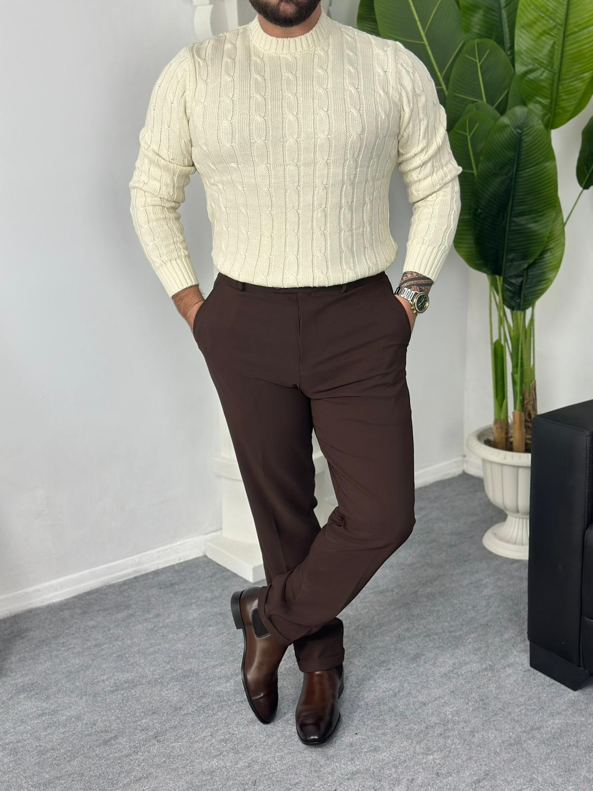 Saç Örgü Triko Kazak