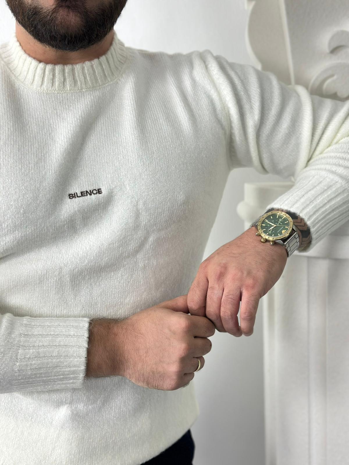 SILENCE Baskı Detay Kazak