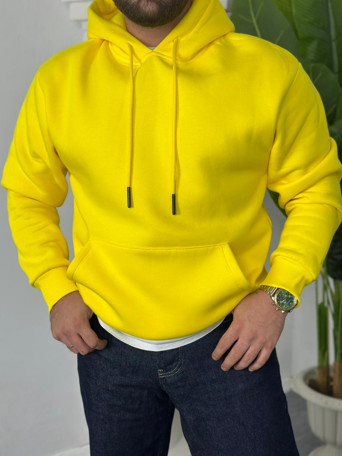 üç iplik kapüşonlu sweat