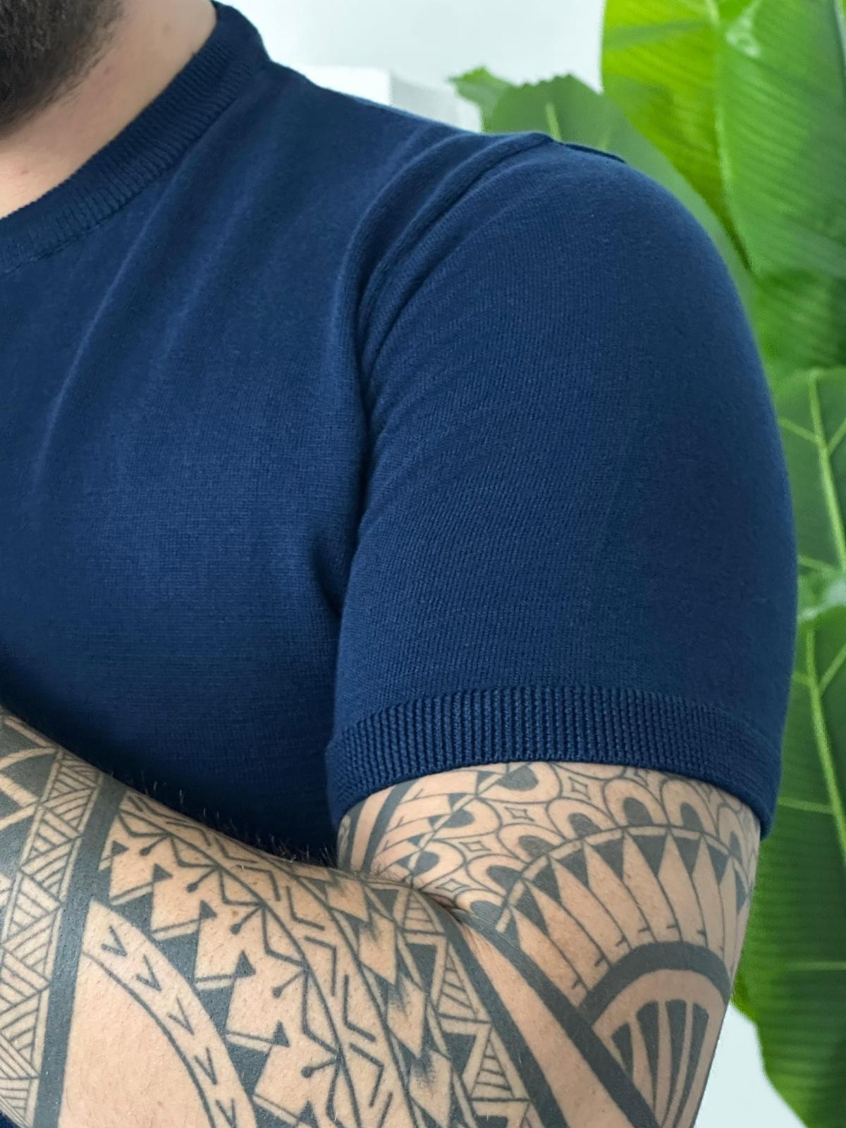 Bisiklet Yaka Triko T-shirt