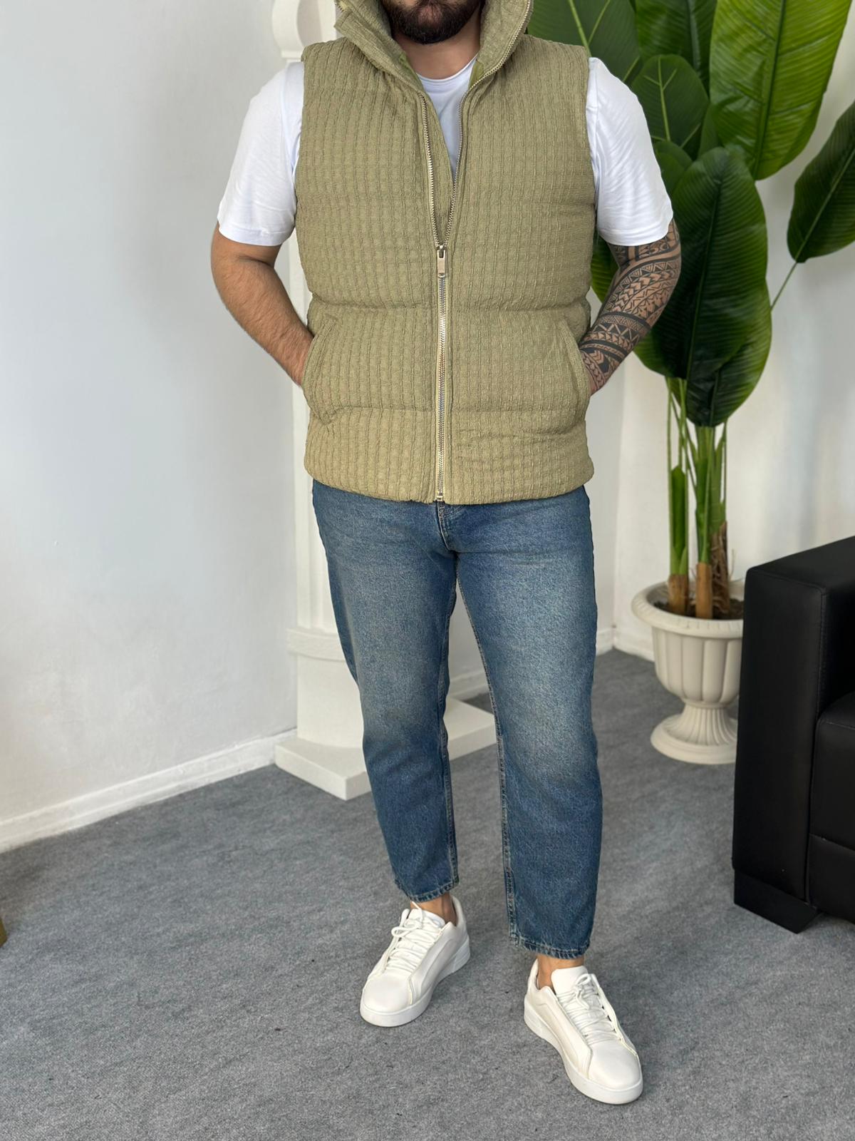 Kendinden Desenli Şişme Yelek