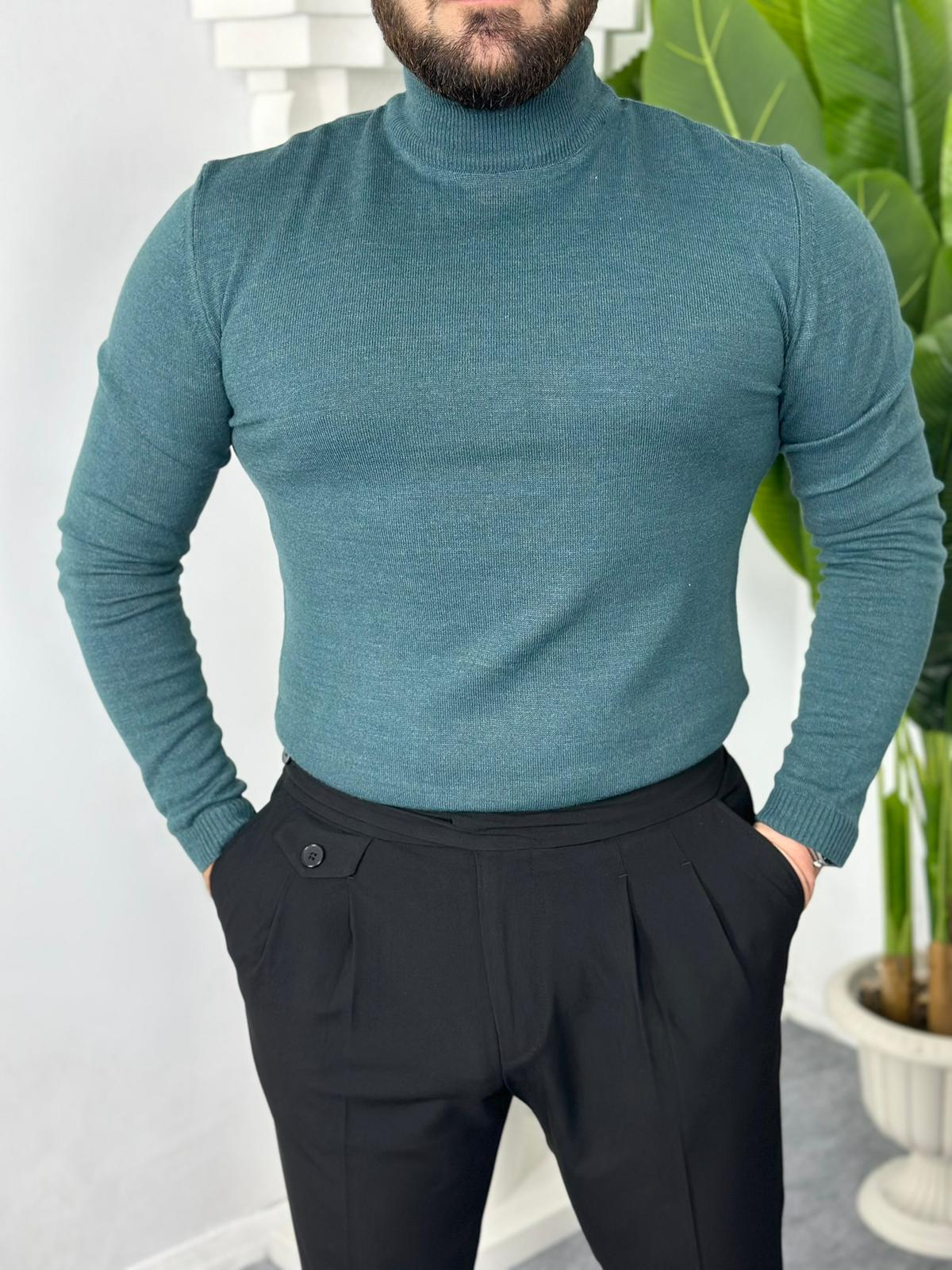 Balıkçı Yaka Triko Boğazlı Kazak