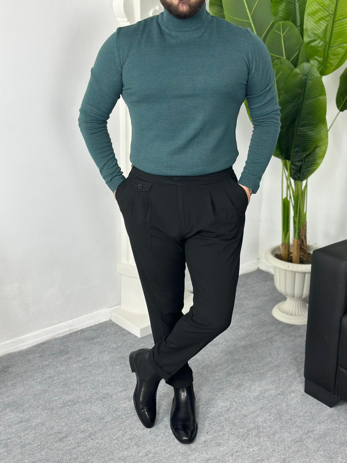 Balıkçı Yaka Triko Boğazlı Kazak