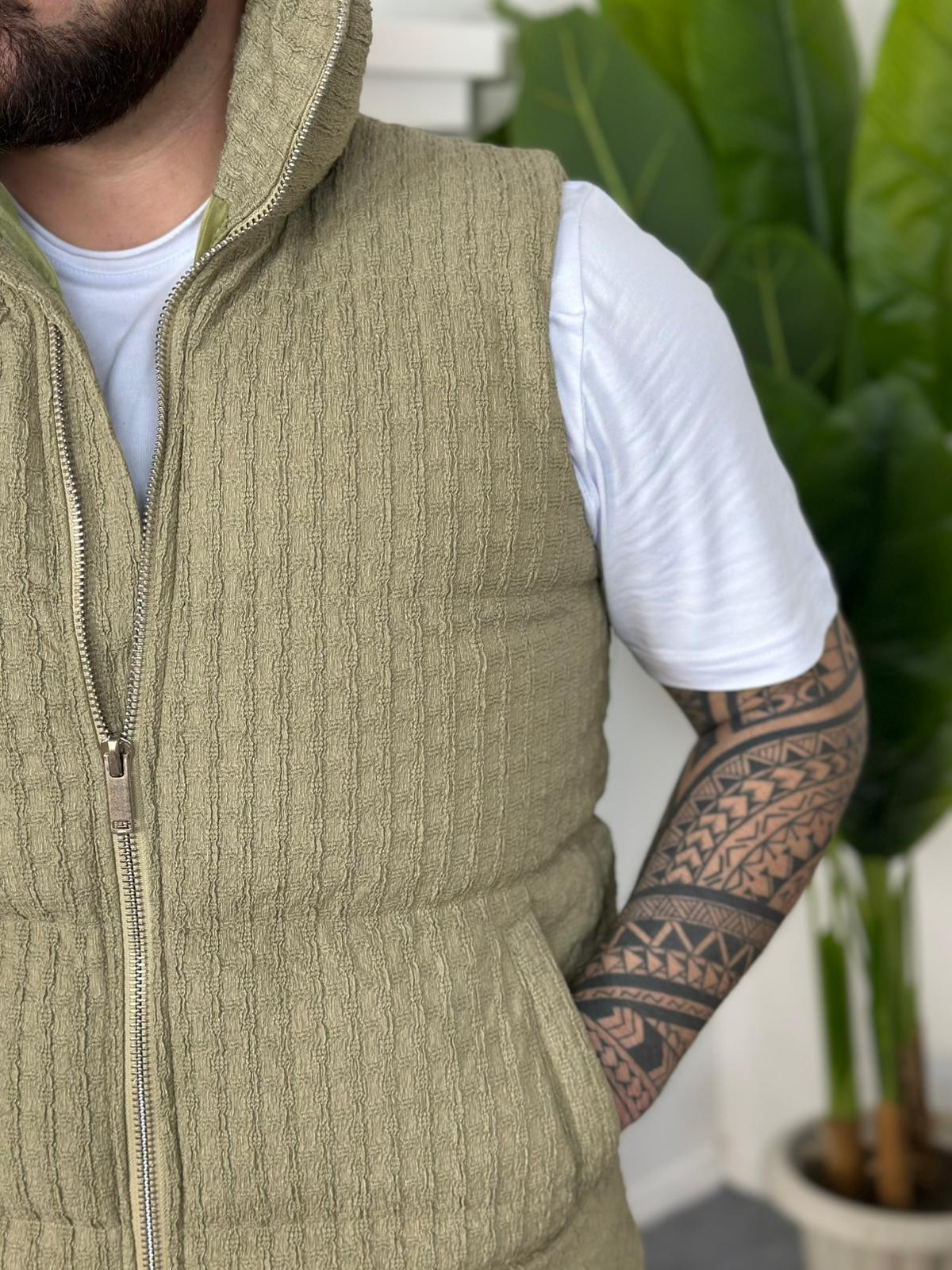 Kendinden Desenli Şişme Yelek