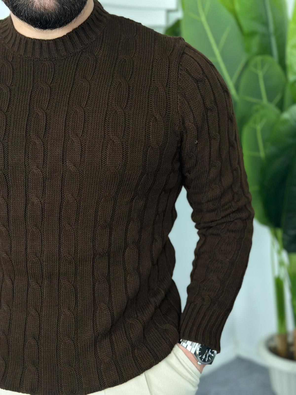 Saç Örgü Triko Kazak