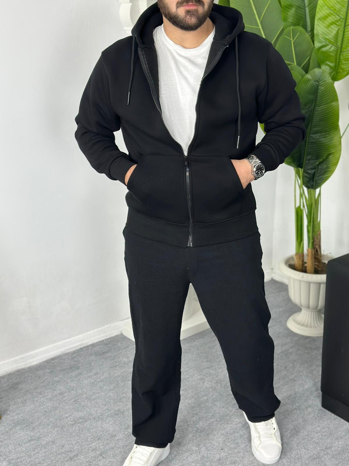 Fermuarlı Kapüşonlu Hırka