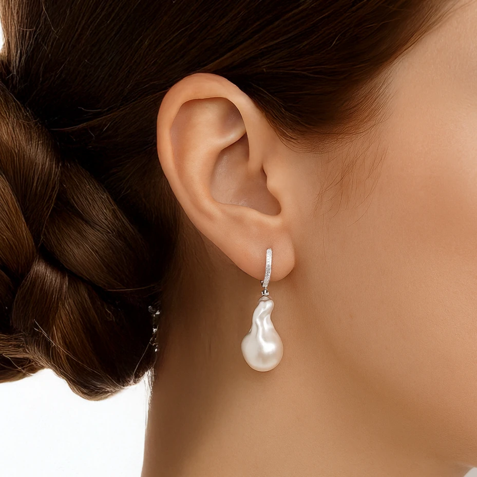 Orinea Barok İnci Küpe