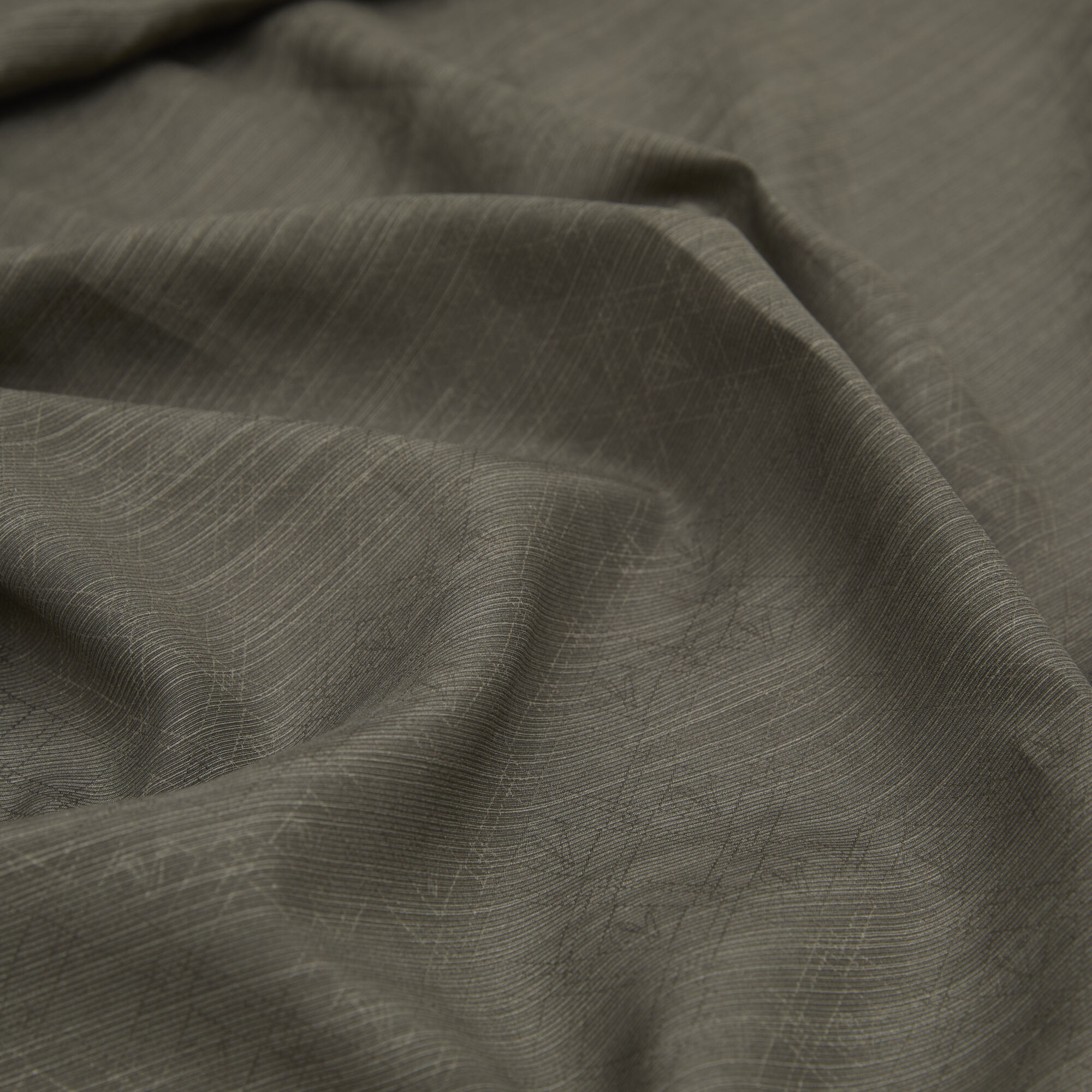 Füme Monogram Desen V Jakarlı Pamuk İpek Şal