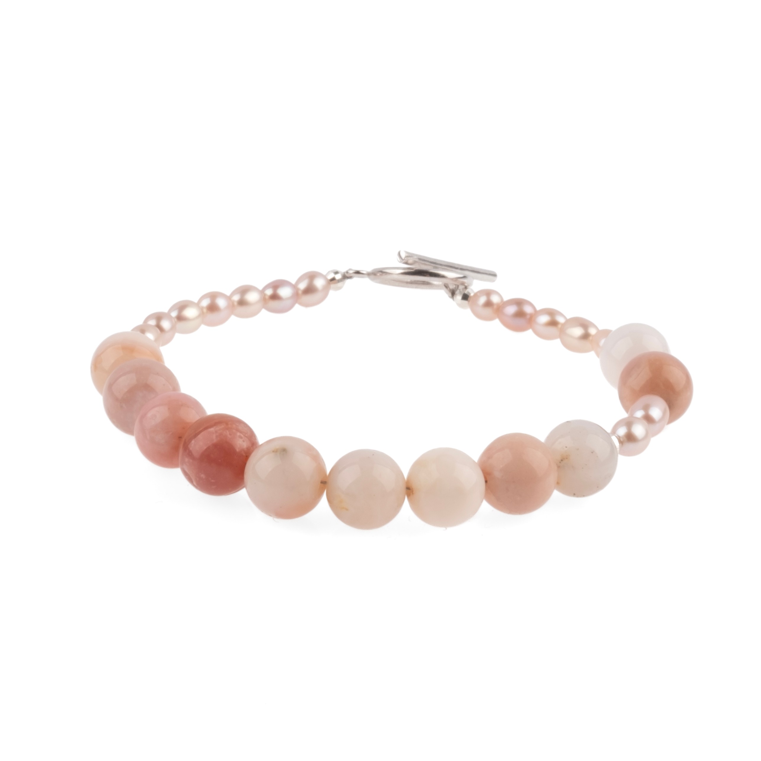 Ophelia Pembe Opal ve İnci Bileklik
