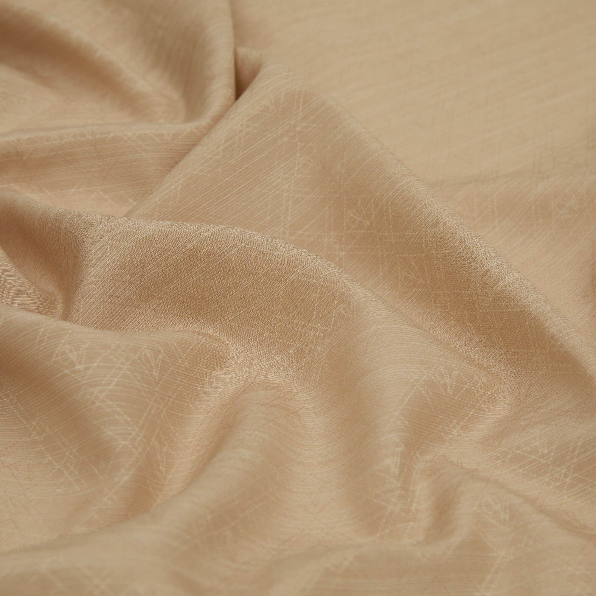 Bal Köpüğü Monogram Desen V Jakarlı Pamuk İpek Şal