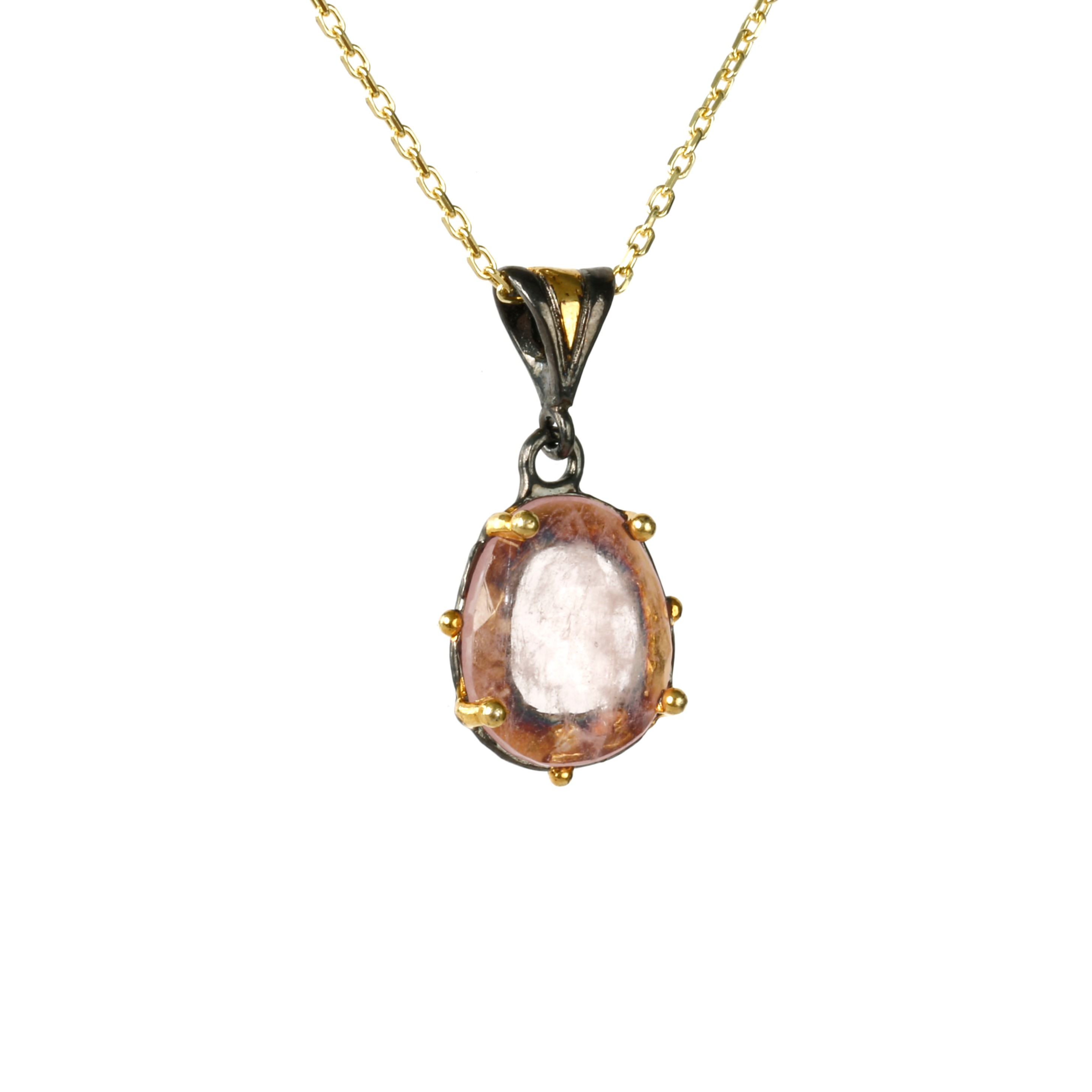 Viridia Pembe Quartz Kolye