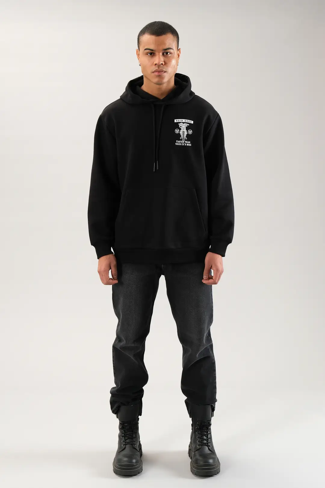 Rain Dogs Motor Sırt Baskılı Hoodie