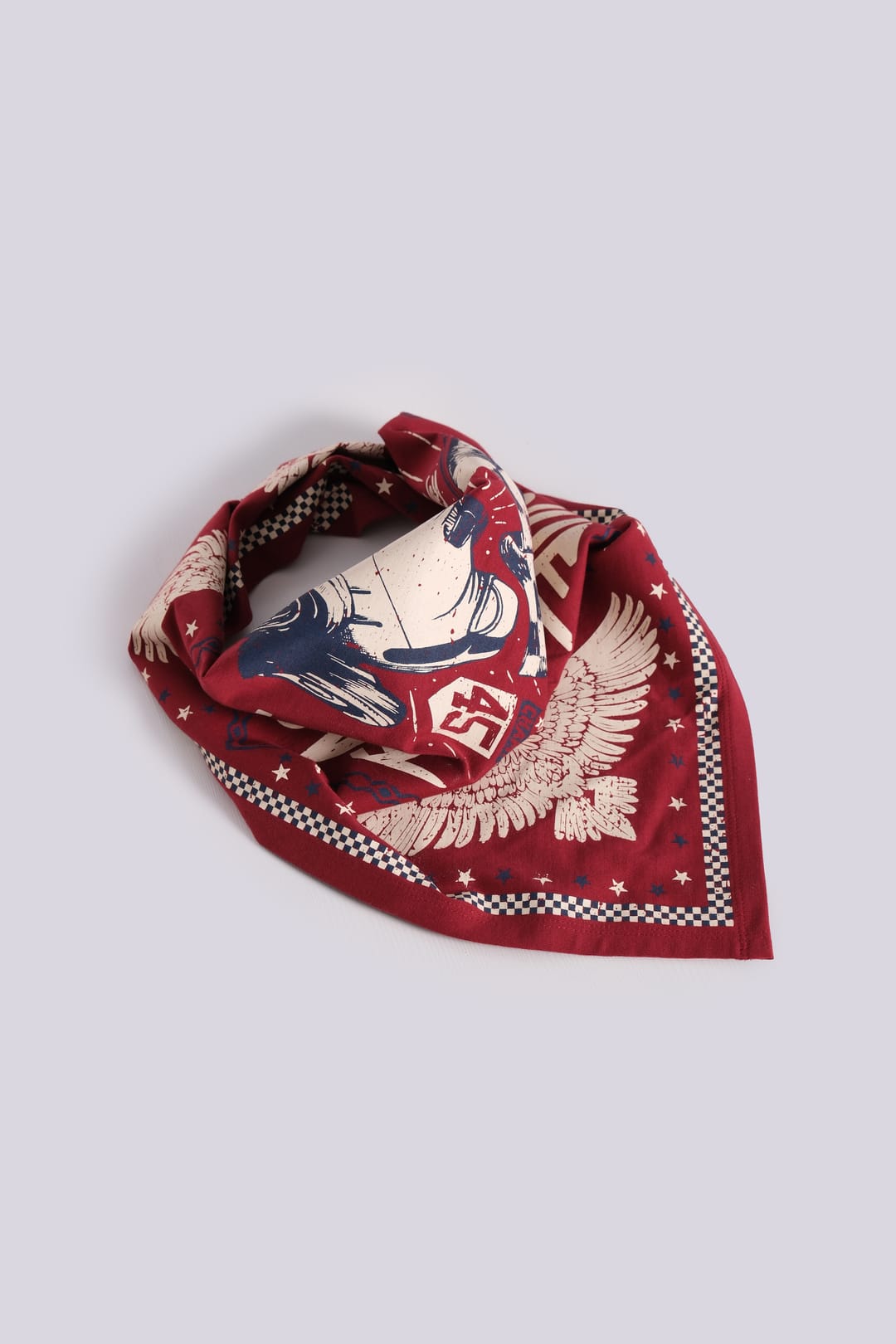 Bordo Baskılı Bandana