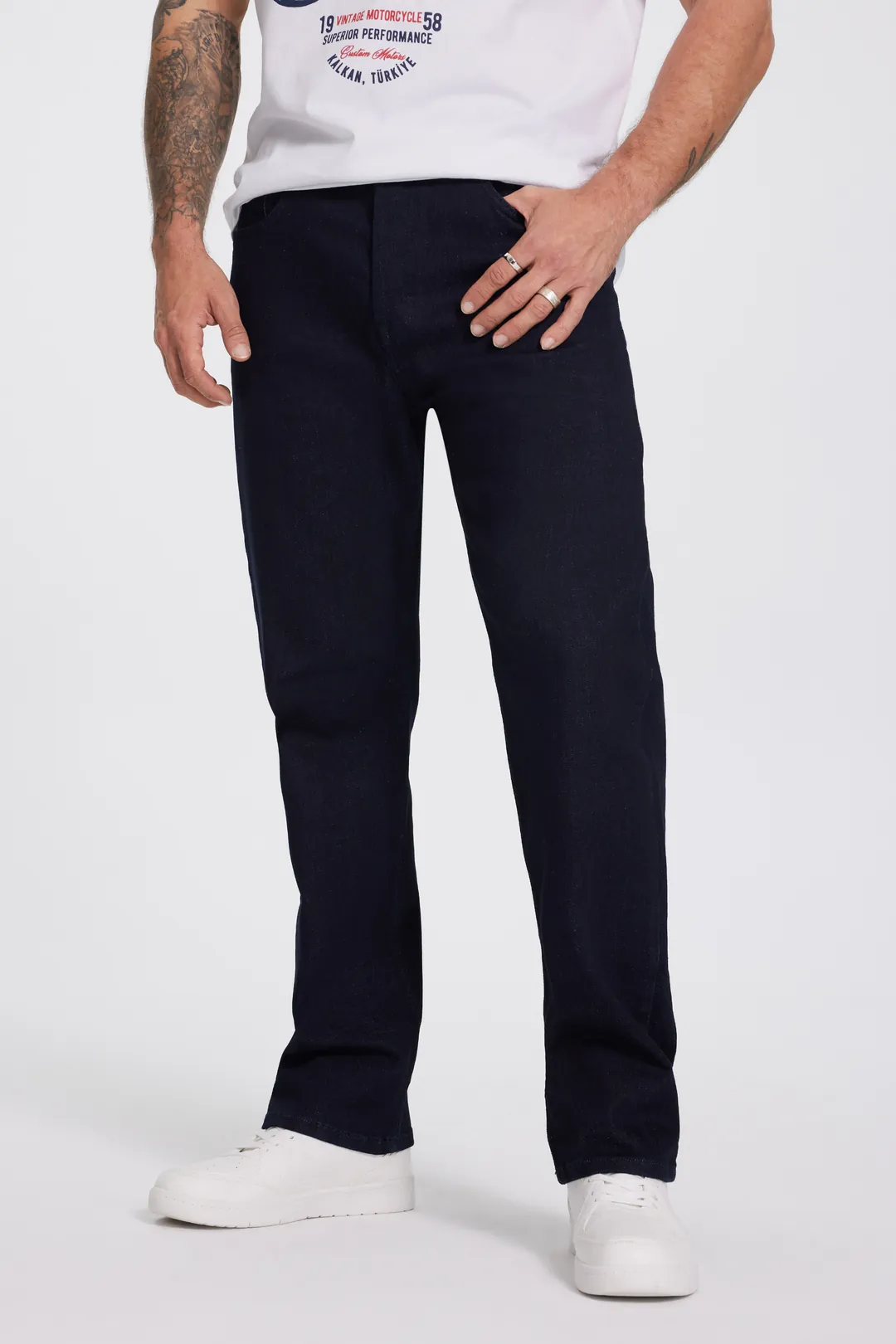 Rahat Kesim Mavi Erkek Kot Pantolon