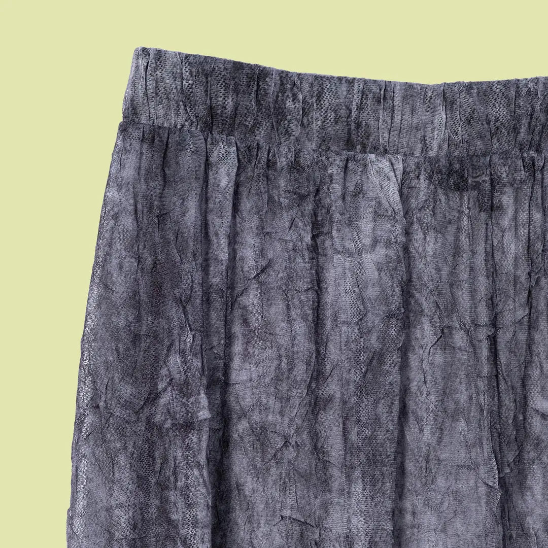 Antrasit Transparan Tül Kadın Etek