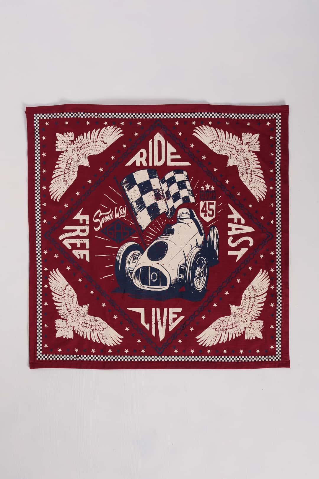 Bordo Baskılı Bandana