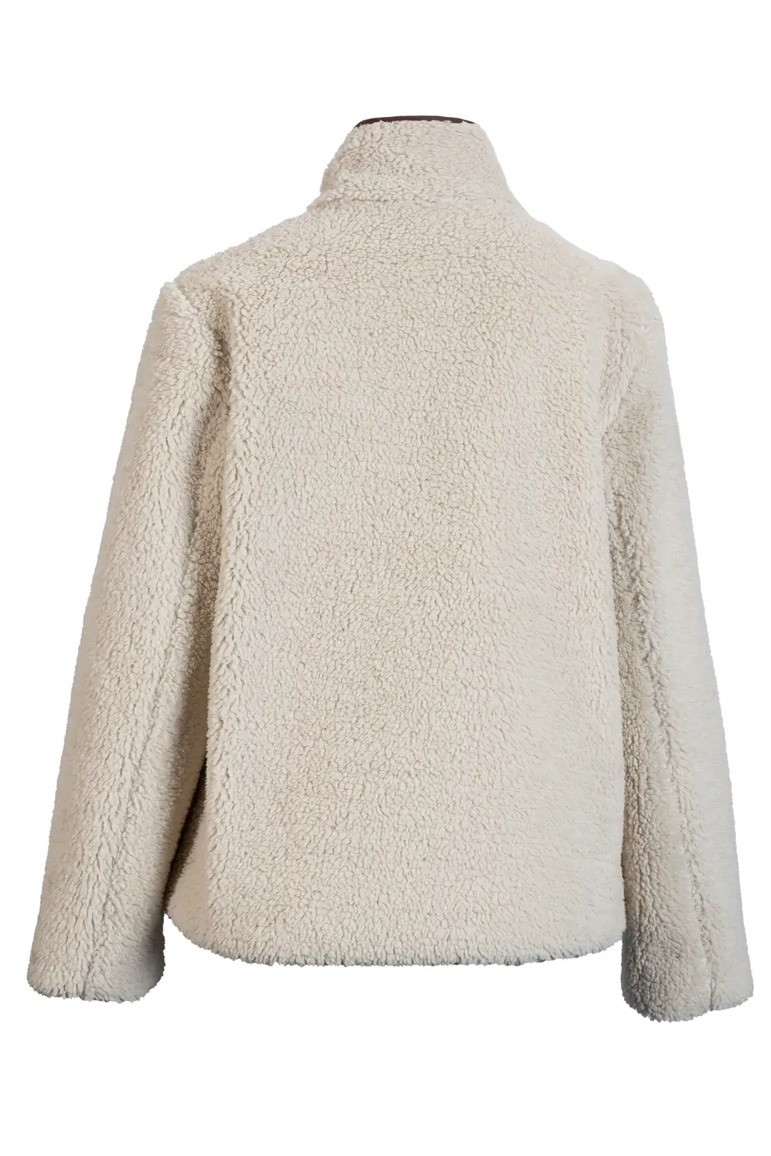 Kadın Astarlı Ekru Peluş Ceket