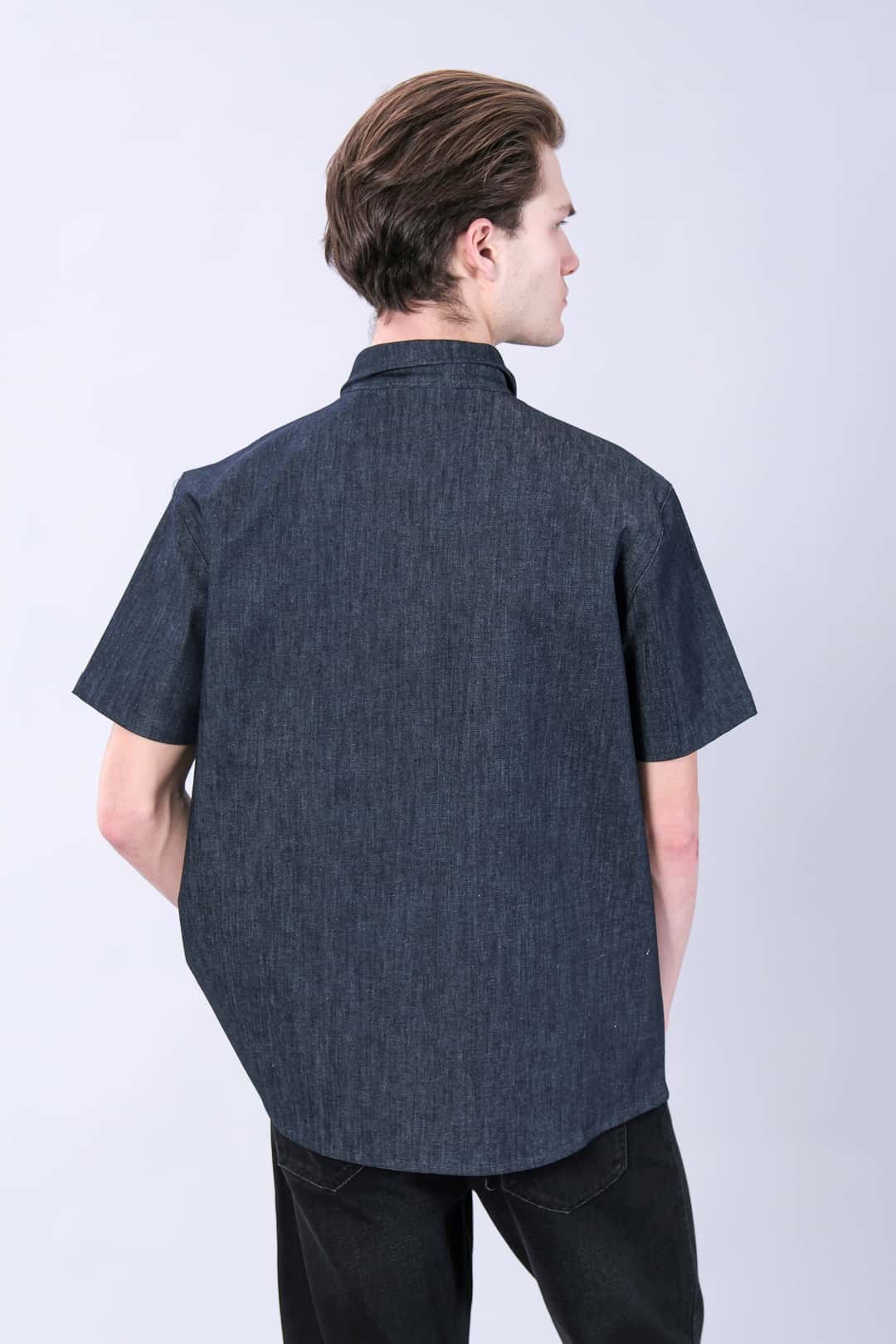 Açık Lacivert Erkek Denim Gömlek