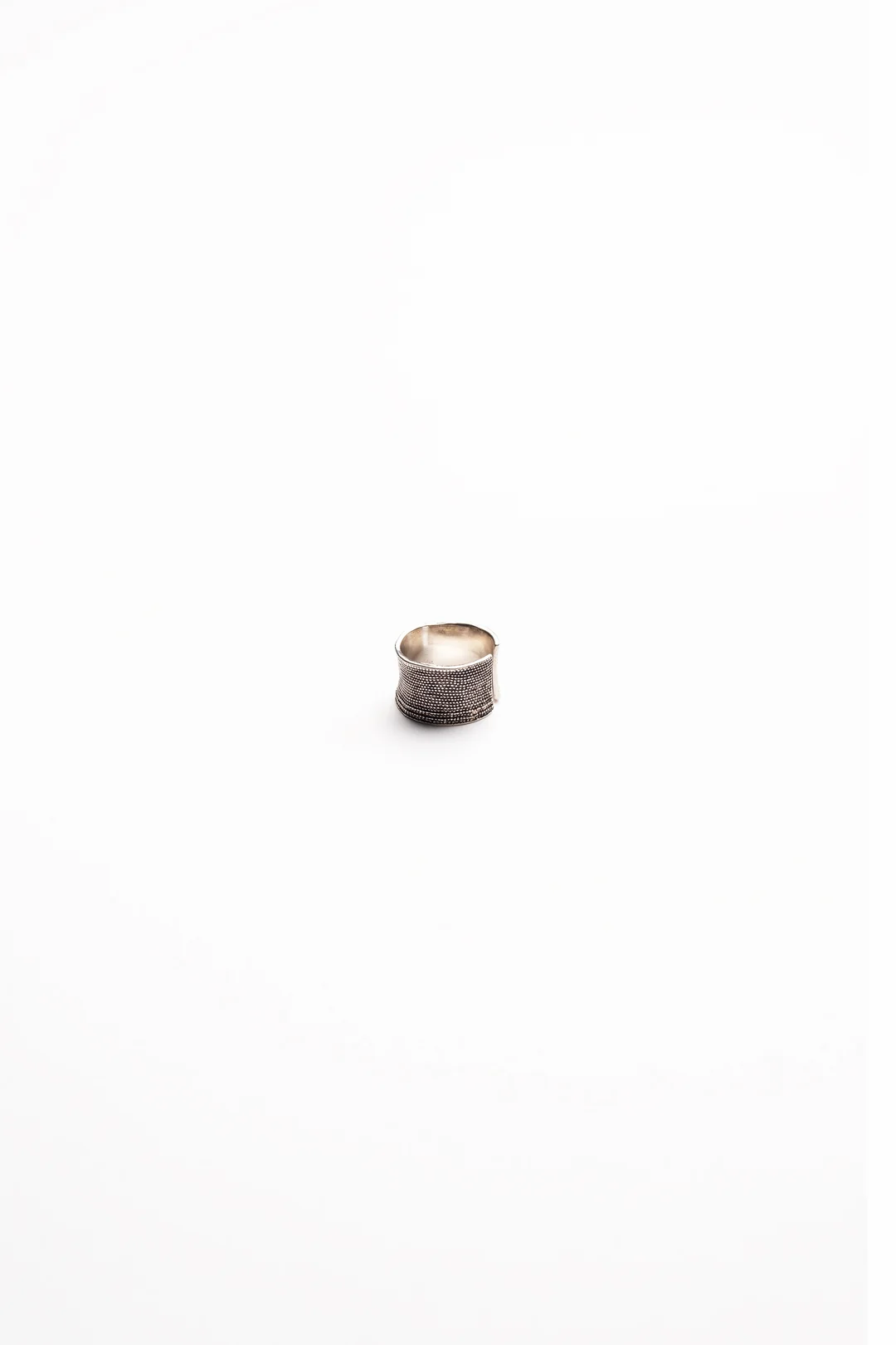 Ayarlanabilir Gümüş Dokulu Yüzük