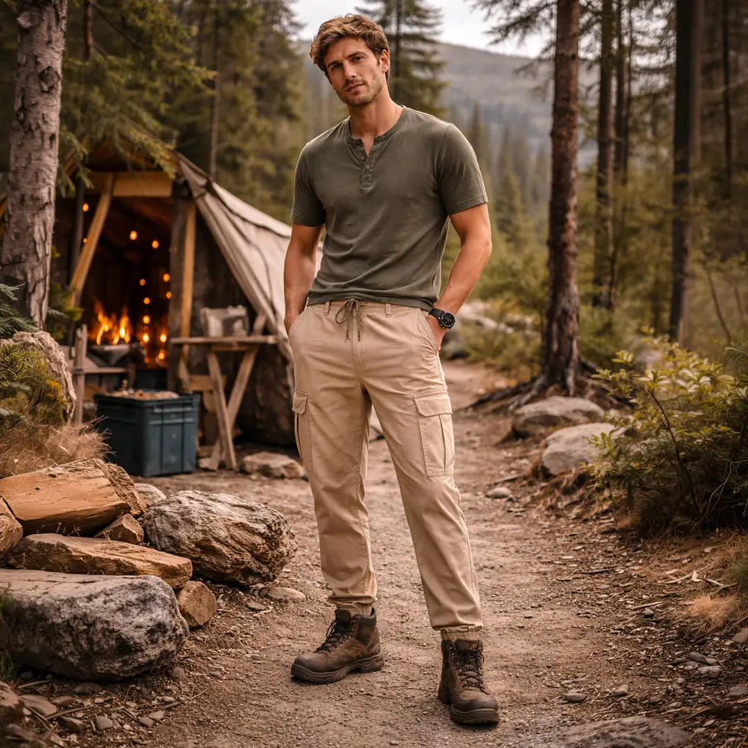 Bej Erkek Kargo Pantolon