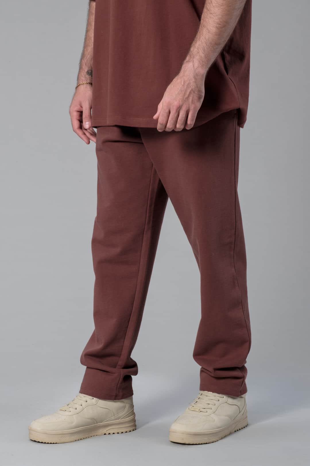 Kahverengi Basic Jogger Pantolon
