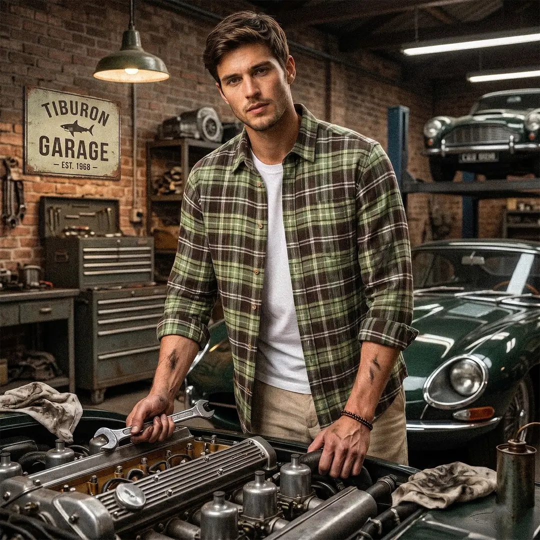 Yeşil Ekoseli Oduncu Gömlek