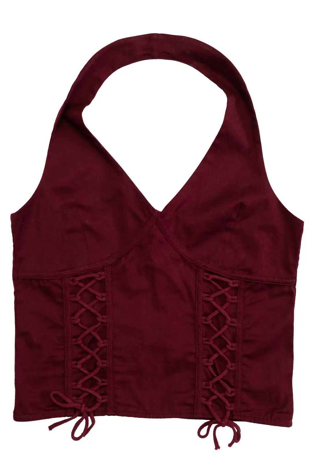 Kadın Bordo Korse Top