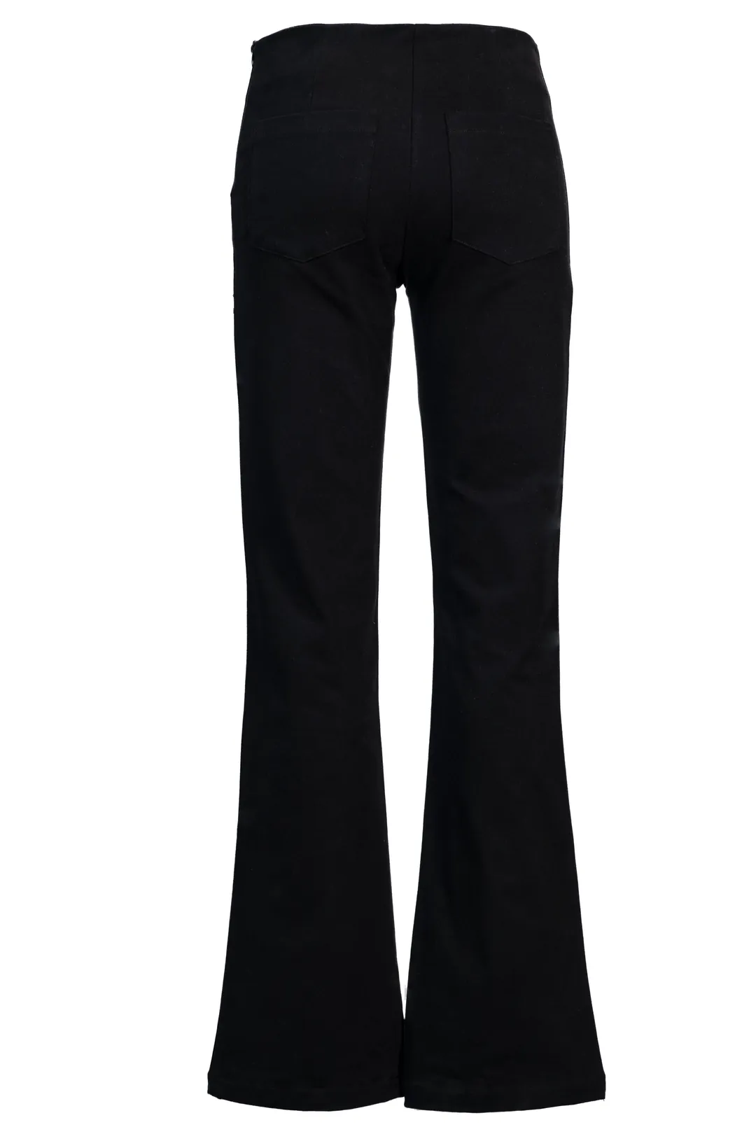 Kuşgözü Detaylı Kadın Siyah Gabardin Pantolon