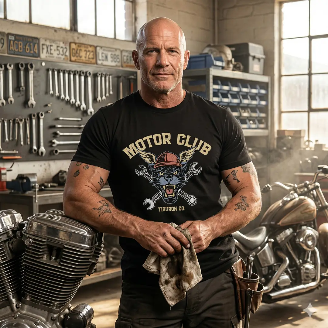 Renkli Baskılı Erkek Siyah Regular Tişört