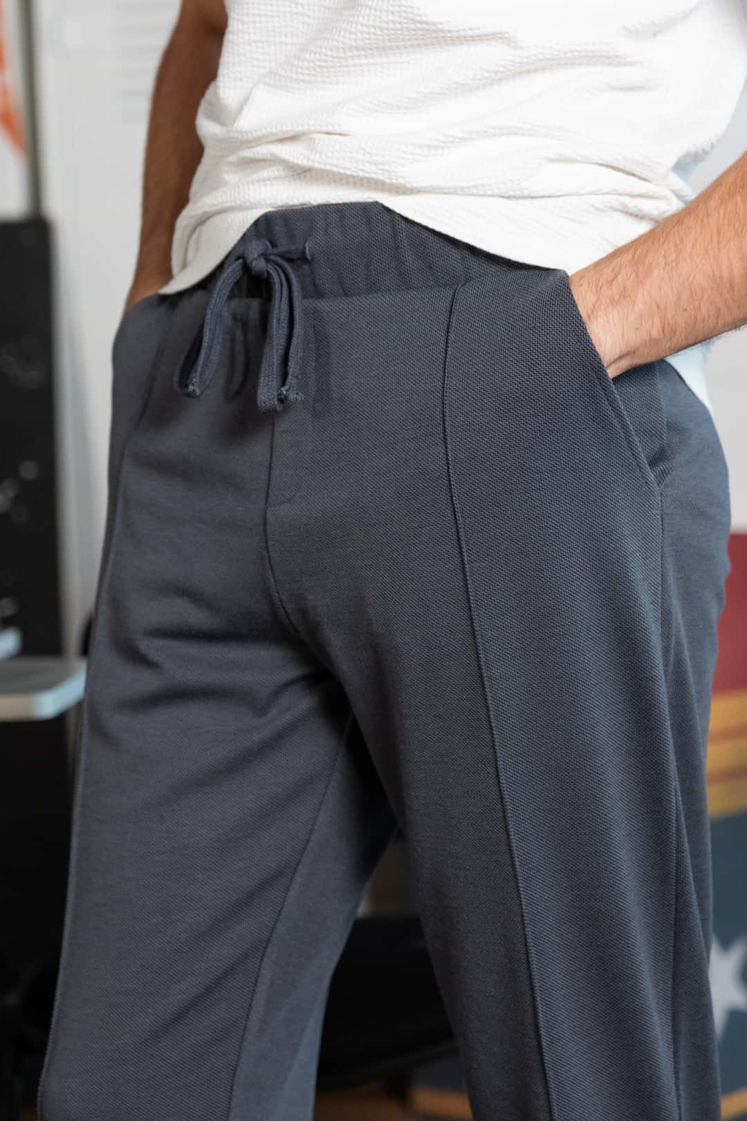 Antrasit Dokulu Jogger Pantolon