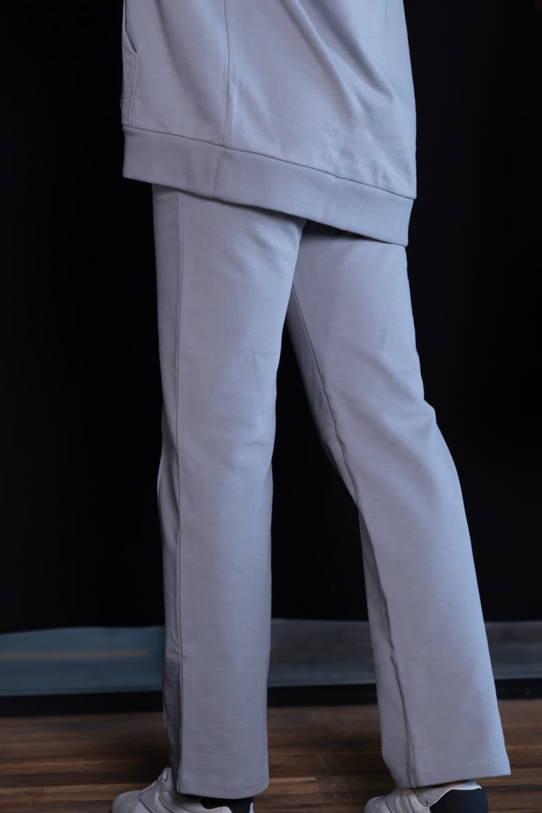 Kadın Düz Paça Gri Jogger Pantolon