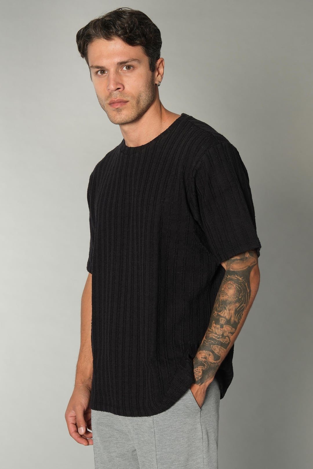 Siyah Dokulu Tshirt