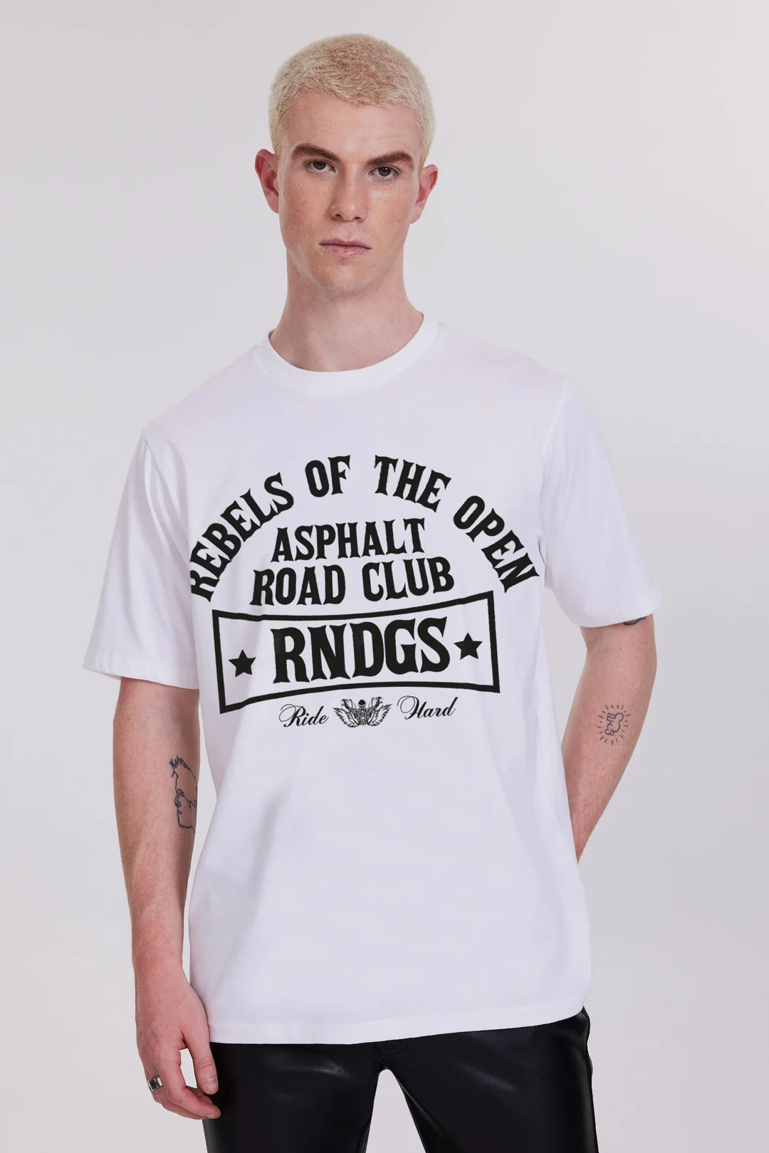 Rain Dogs Kulüp Baskılı Beyaz Erkek Tişört