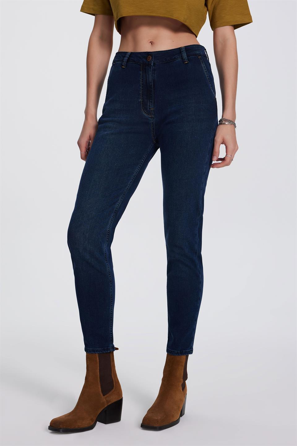 Lacivert Kadın Skinny Jean