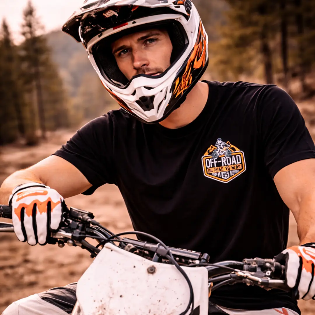 Erkek Minimal Baskılı Siyah Regular Tişört