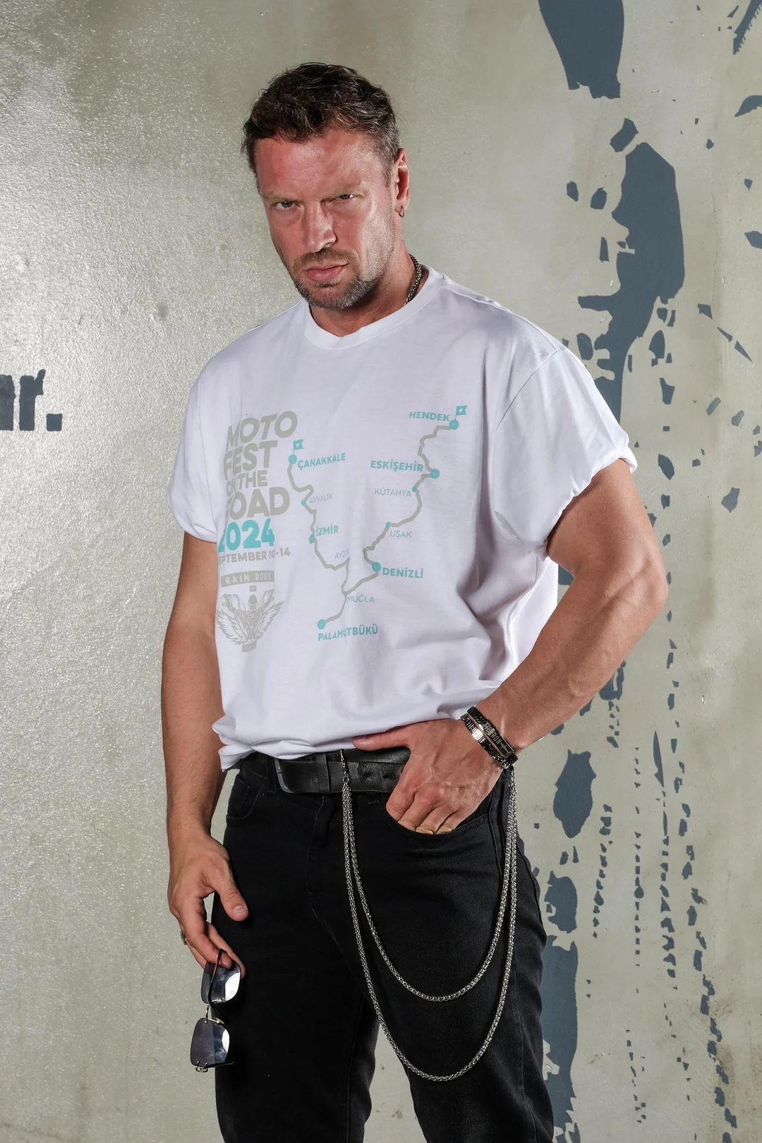 Moto Fest 2024 Beyaz Erkek Tişört