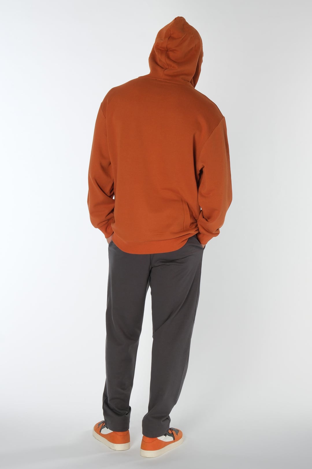 Kapüşonlu Kiremit Hoodie