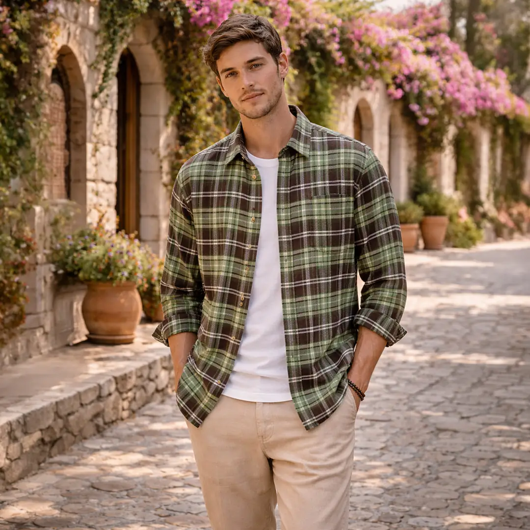 Yeşil Ekoseli Oduncu Gömlek