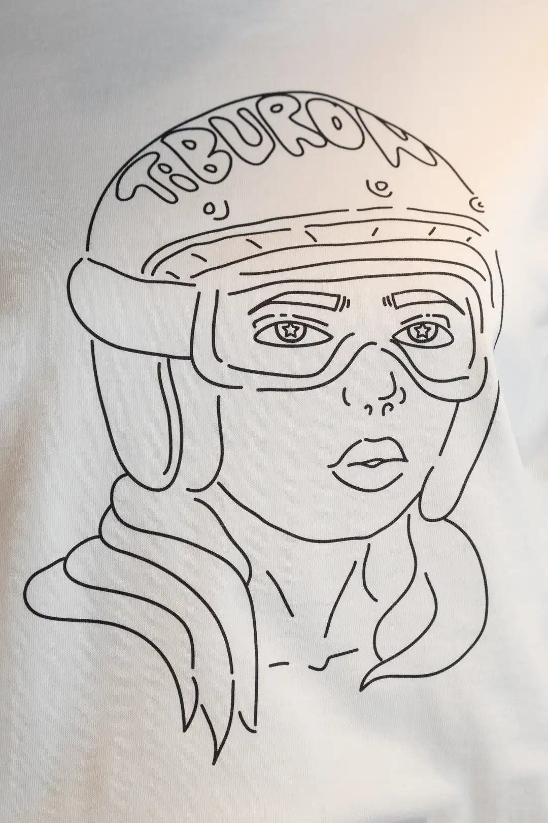 Tiburon Kadın Baskılı Ekru Regular Kısa Kollu Tişört