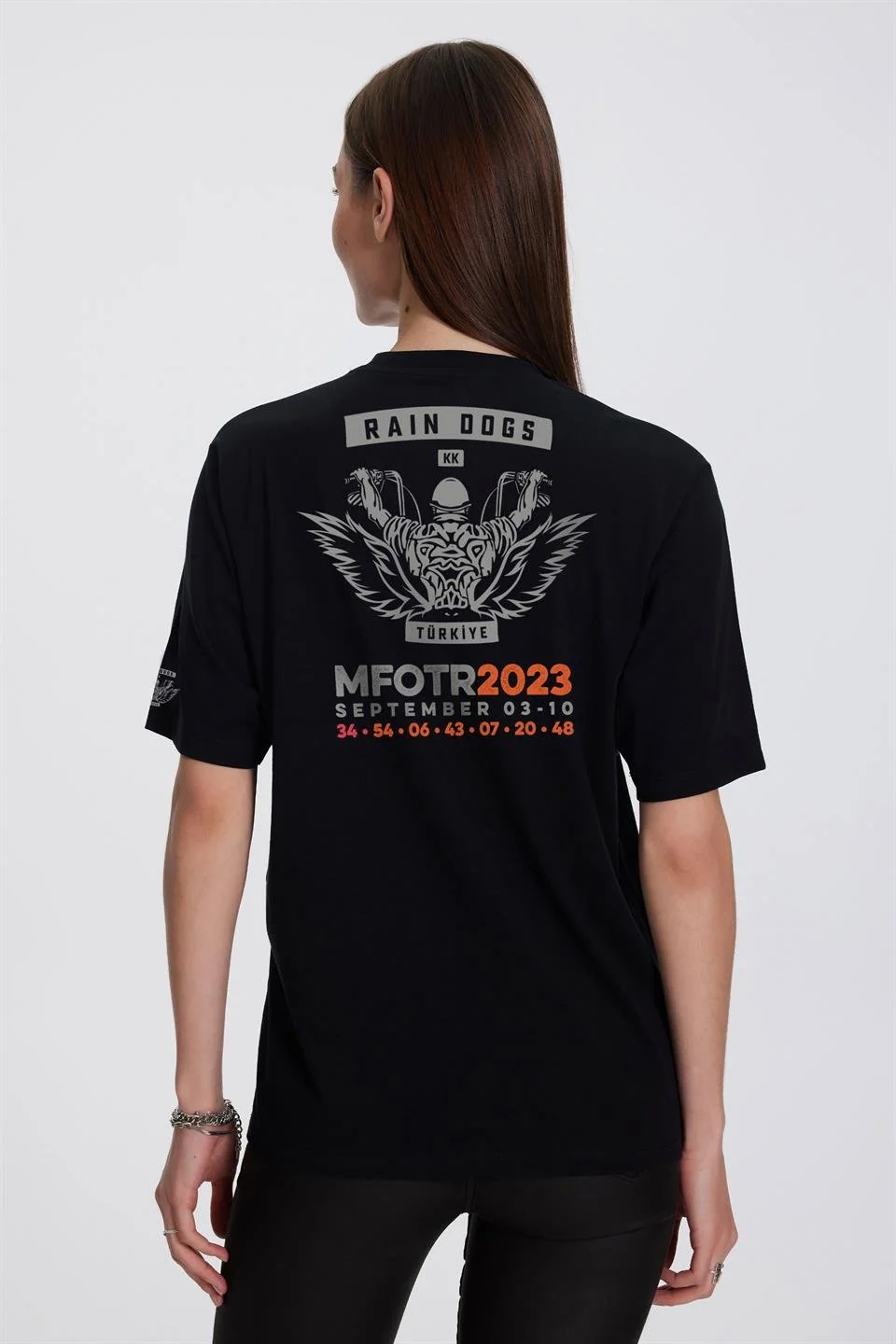 Rain Dogs Moto Fest Siyah Kadın Tişört