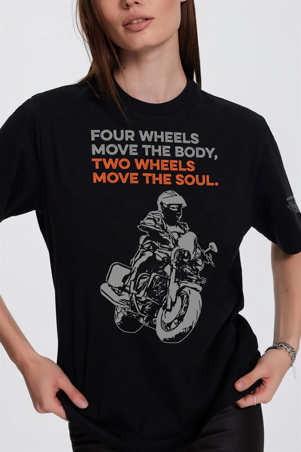 Rain Dogs Moto Fest Siyah Kadın Tişört