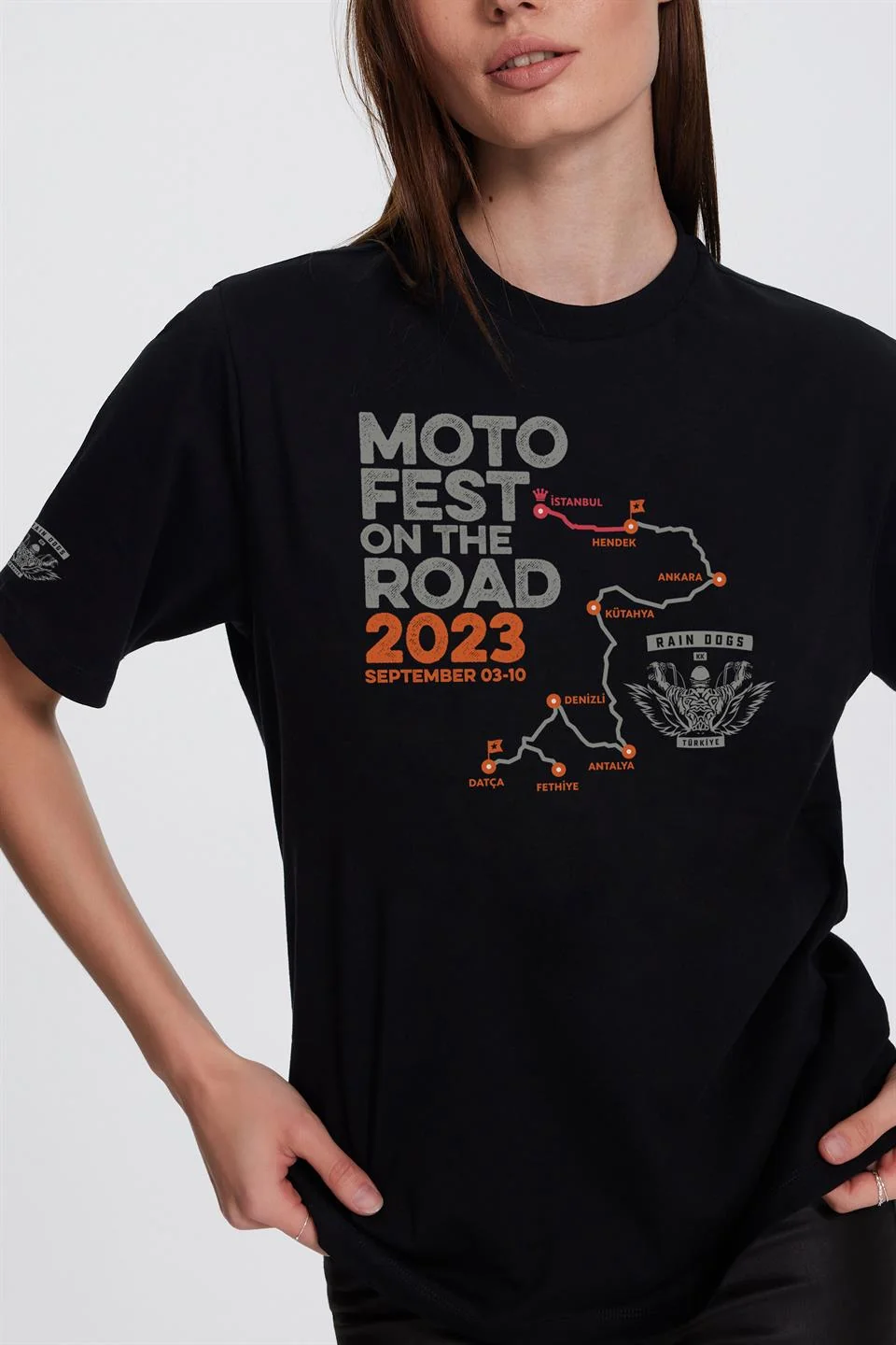Moto Fest 2023 Siyah Kadın Tişört