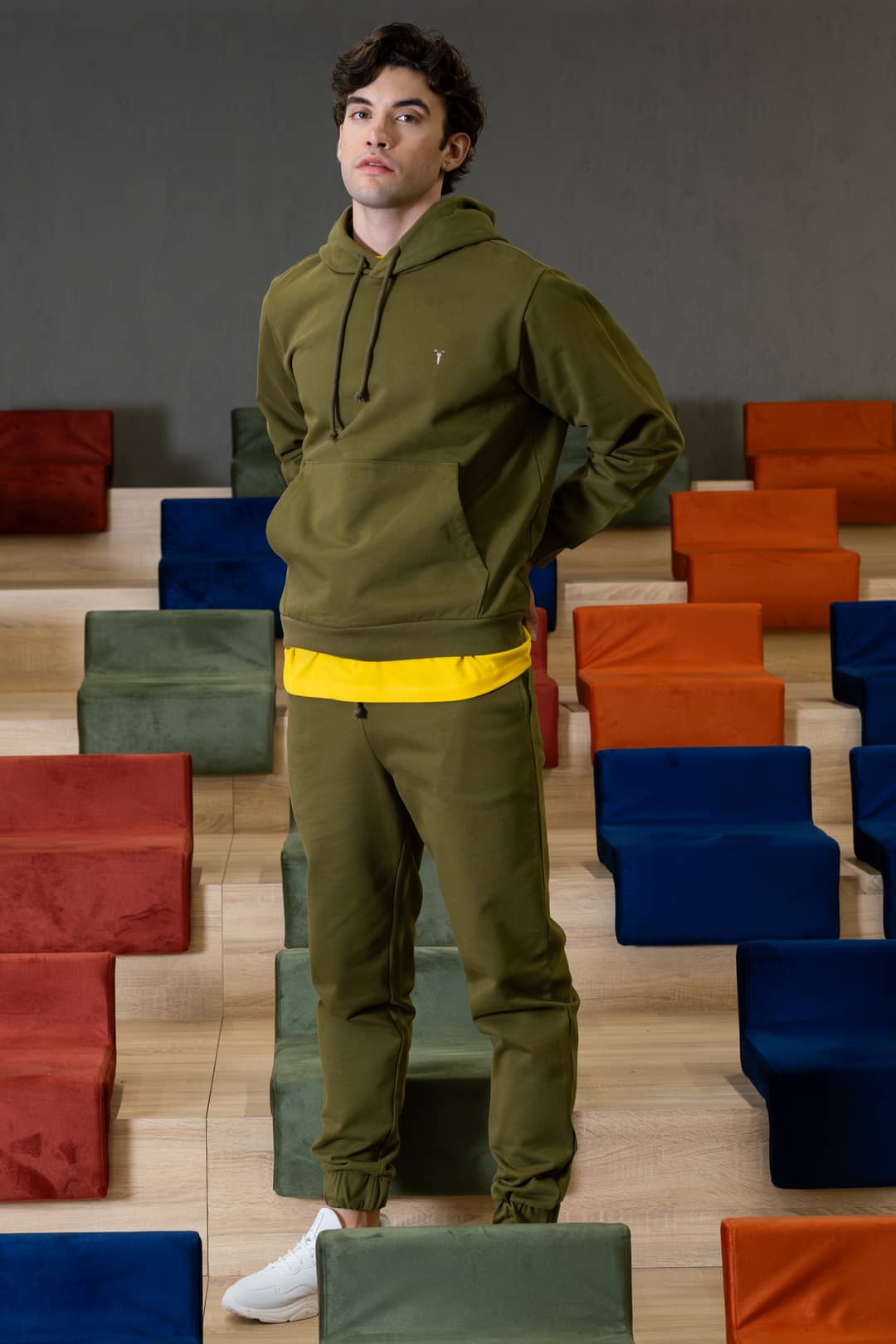 Kapüşonlu Regular Haki Hoodie